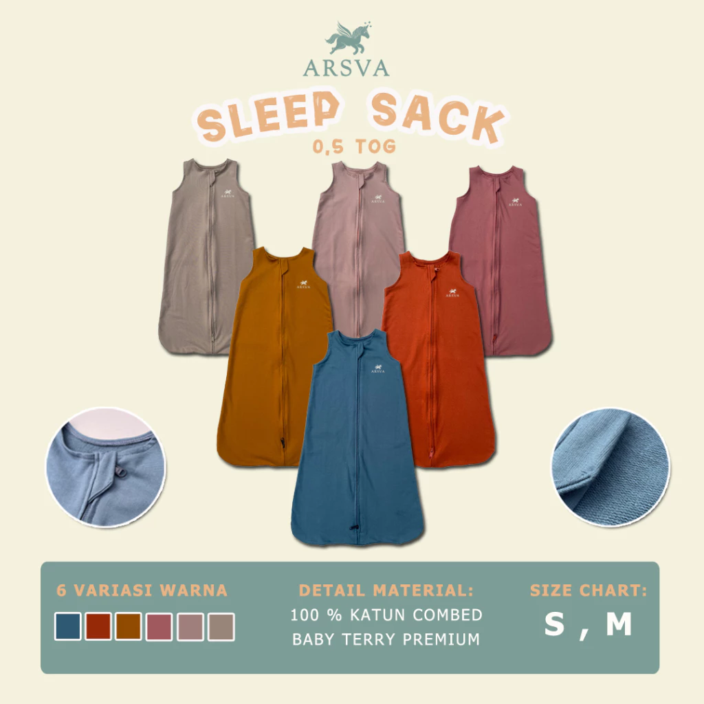 Arsva Sleep Sack Baby Hypoallergenic - ถุงนอนเด็กผิวอ่อนไหวระดับพรีเมียม