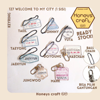 Honeys Craft - พวงกุญแจอะคริลิค ลาย NCT 127 Welcome To My City Series - Phone Earpods Keychain KPOP