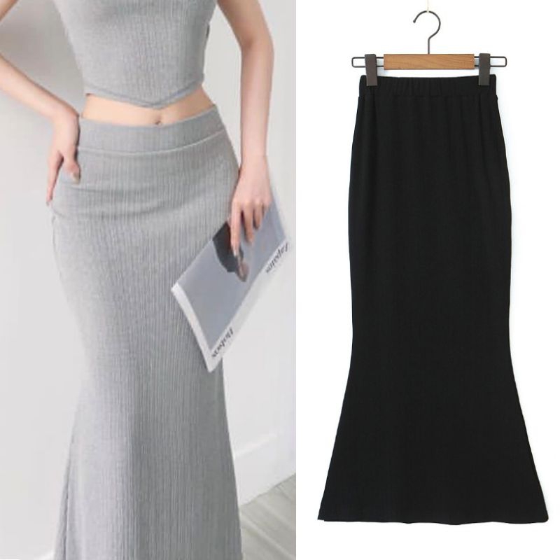 กระโปรง Midi ถักขั้นพื้นฐาน 7198