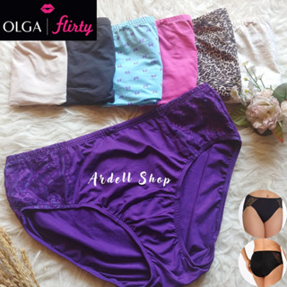 กางเกงชั้นใน เอวสูง ปักลายลูกไม้ แบบเรียบ จากคําเตือน Ao Panties JUMBO OLGA