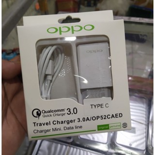 อะแดปเตอร์ชาร์จ Type C 3.0A OP52CAED พร้อมสายเคเบิลข้อมูล สําหรับ Oppo