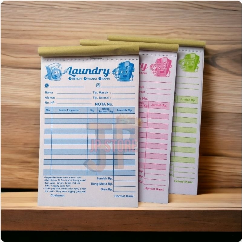 LAUNDRY NOTE 2 PLY 1/4 FOLIO D - READY TO SHIP