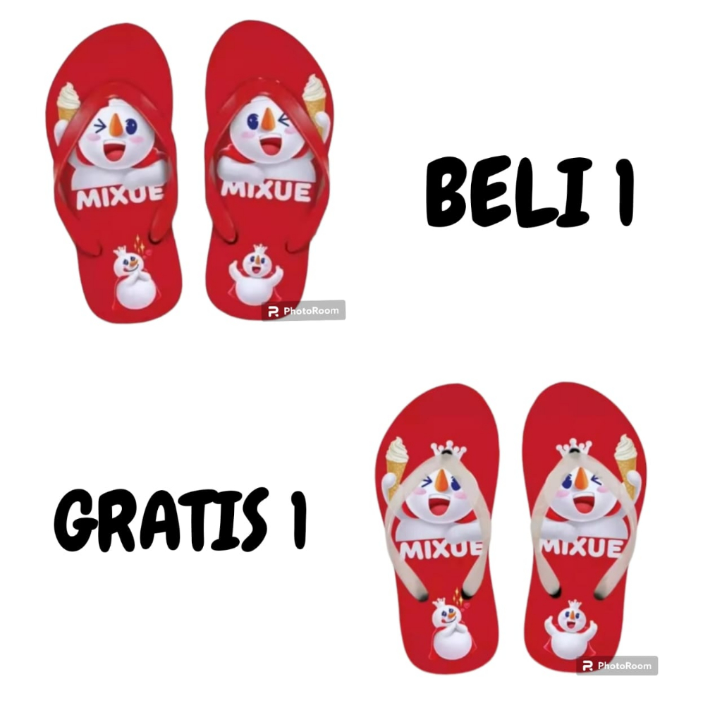 Mixue รองเท้าแตะ สําหรับเด็ก ซื้อหนึ่งแถมหนึ่ง!!