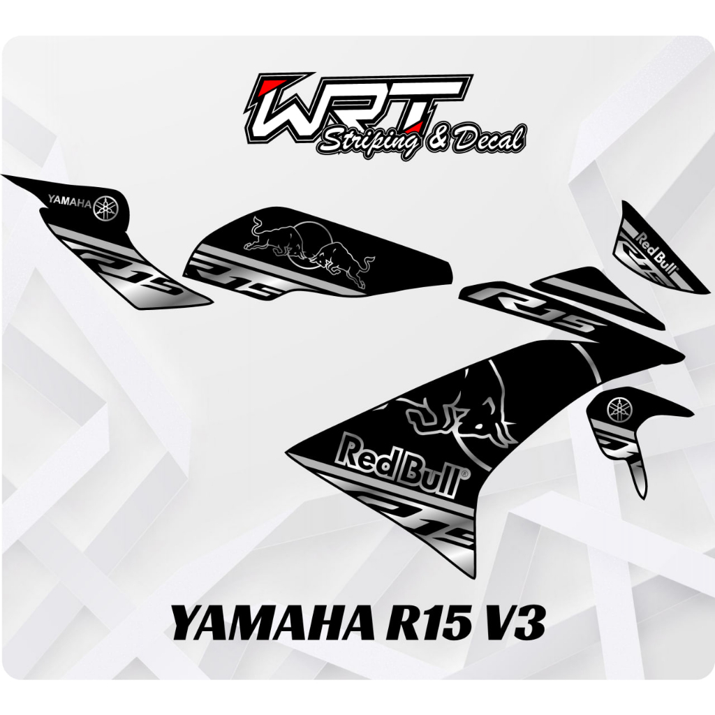 Striping R15 v3-Striping โฮโลแกรม R15 v3-สติ๊กเกอร์ R15 v3-Decal R15 v3 RedBull
