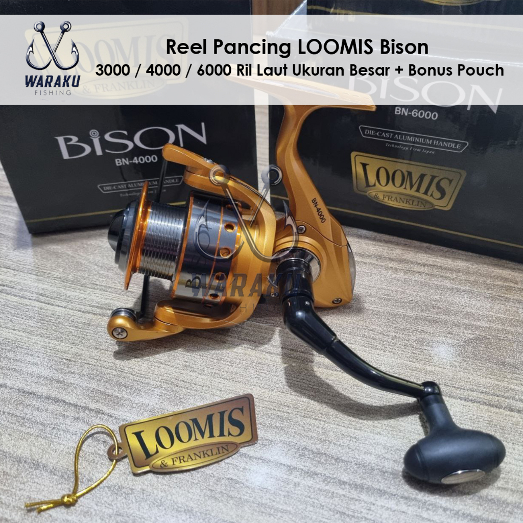 Reel Badak LOOMIS Bison 3000 / 4000 / 6000 รอกทะเลขนาดใหญ่ + กระเป๋า BONUS