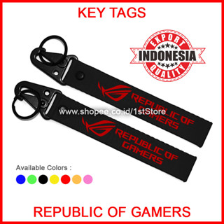 Rog REPUBLIC OF GAMERS พวงกุญแจโลโก้ พรีเมี่ยม คุณภาพสูง อุปกรณ์เสริม สําหรับรถจักรยานยนต์ รถยนต์ ASUS TUF GAMING RTX 3050 3050TI 3060 3070ti I3 I5 I7 I9 12500h 12700H 11700 ของที่ระลึก