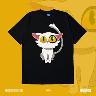 เสื้อยืด พิมพ์ลายการ์ตูนอนิเมะแมว Daijin Suzume no Tojimari Cat Kaos สไตล์ญี่ปุ่น