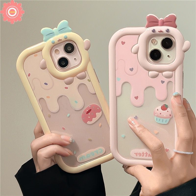 C014 C015 SOFT CASE PITA ICE CREAM STRAWBERRY 3D OPPO A5S A7 A11K A12 2020 A1K A3S A57 A57S A77 A55 