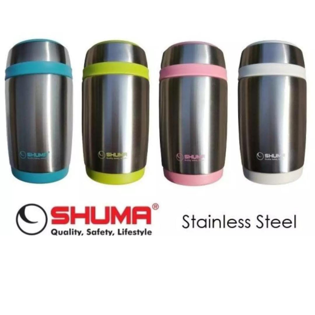 SHUMA กล่องอาหารกลางวัน 480 มล. ขวดอาหารสูญญากาศ SUS304 กล่องใส่อาหาร