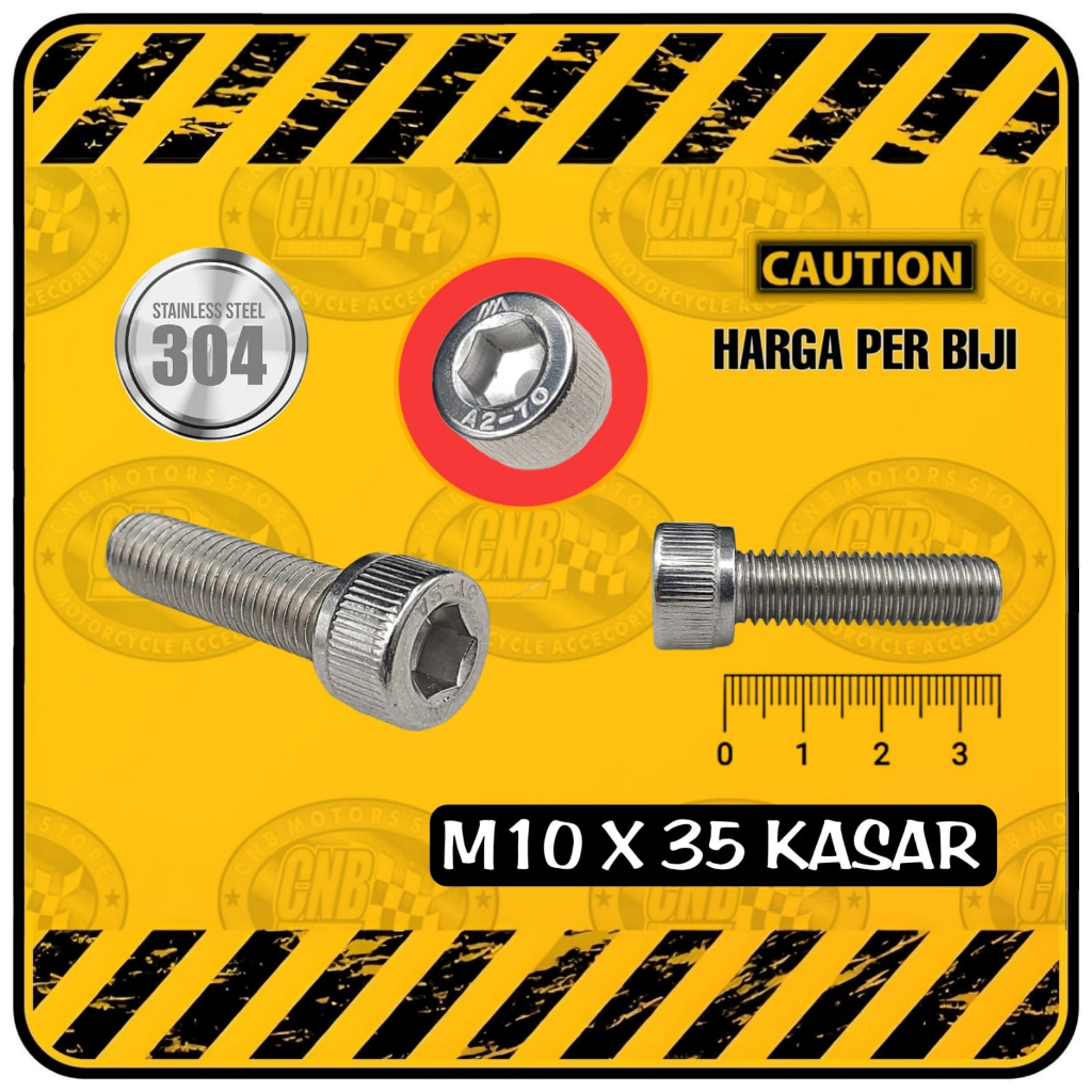 STAINLESS L-BOLT M10X35 ROUGH THREAD EQUIVALENT TO KEY BOLT 14 LENGTH 35 MM 3.5 CM