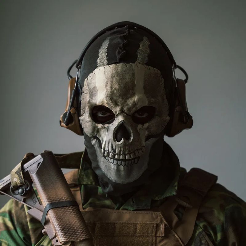 Ghost Mask Ghost Mask หน้ากากคอสเพลย์ อุปกรณ์เสริมเกม: Ghost Modern Warfare