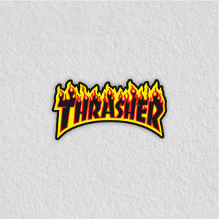 สติกเกอร์โลโก้ Thrasher Fire distro สําหรับติดตกแต่ง