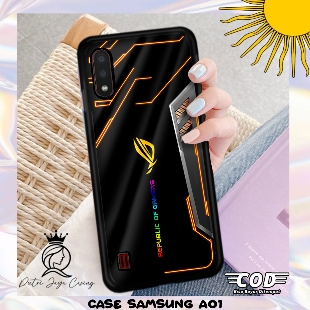 เคส Samsung A01 ที่ขายดีที่สุด Rog Hardcase Softcase Glossy เคส Samsung A01 Premium