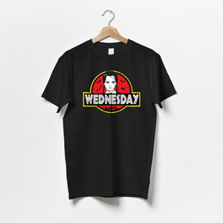 เสื้อยืด พิมพ์ลาย Wednesday Jurassic Park สําหรับผู้ชาย