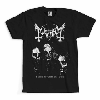 เสื้อยืด พิมพ์ลาย Mayhem BURIED METAL BY TIME AND DUST