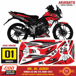 สติกเกอร์ ลายฉลาม แวววาว สําหรับ Honda CS ONE 125 2008-2013 AG0013