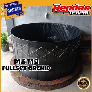Kolam Terpal Bulat Fullset Orchid Diameter 1,5 Tinggi 1.2