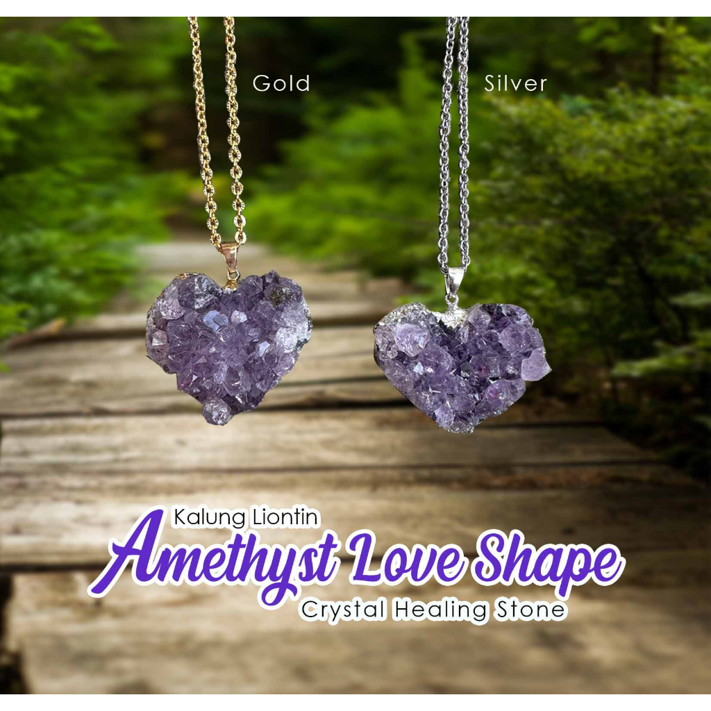 จี้สร้อยคอ Amethyst Love Shape (LBP237)