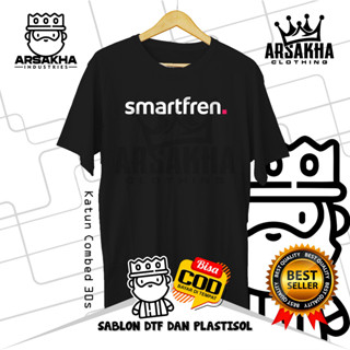 เสื้อยืด ผ้าฝ้าย พิมพ์ลายโลโก้ Smartfren Distro Combed 30s - Arsakha