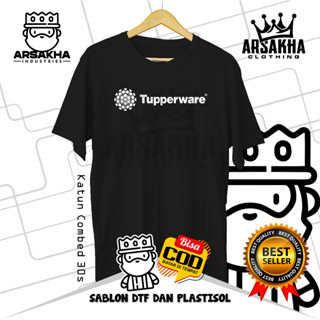 TUPPERWARE เสื้อยืด ผ้าฝ้าย พิมพ์ลายโลโก้ Distro Combed 30s - Arsakha