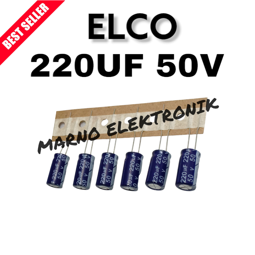 ELCO 220UF 50V 220 UF 50 V ต้นฉบับ