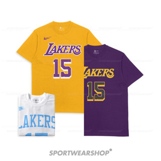 เสื้อยืดบาสเก็ตบอล ลาย LA Lakers Los Angeles Lakers Austin Reaves NBA No 15 สําหรับผู้ชาย และผู้หญิง