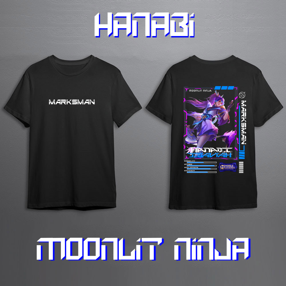 Hero MOBILE LEGEND HANABI SKIN T-SHIRTS COOL//ML T-SHIRTS/MOBILE LEGEND T-SHIRTS/ HANABI T-SHIRTS//เ