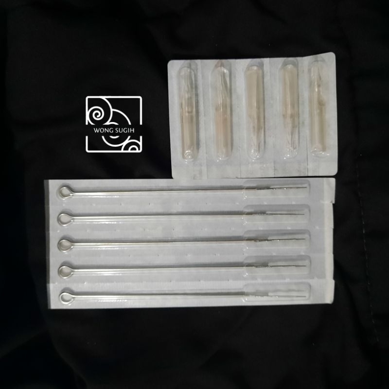 1 RL7 Tattoo Needle Board + R7 Spotip - Hand Poke - คู่เข็ม Tattoo Round Liner Coil & Rotary - พรีเม