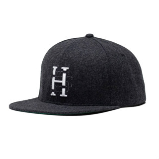 Herschel หมวกปลาวาฬ คลาสสิก 6 แผง HSC Crest Strapback Snapback Heather สีดํา ของแท้