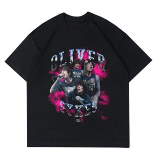 เสื้อยืด ลาย Rap TEE OLIVER SYKES | เสื้อยืด พิมพ์ลาย Bmth BAND | เสื้อยืด สีดํา สําหรับผู้ชาย