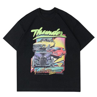 เสื้อยืด พิมพ์ลายรถแข่ง สไตล์วินเทจ | เสื้อยืด NASCAR สีดํา สไตล์วินเทจ | เสื้อเชิ้ต ลายรถแข่ง