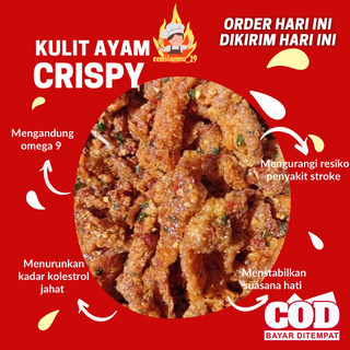 (PROMO) Kulit Ayam Crispy KRIUK MURAH TERLARIS PEDAS DAUN JERUK CEMILAN KULIT KRISPI