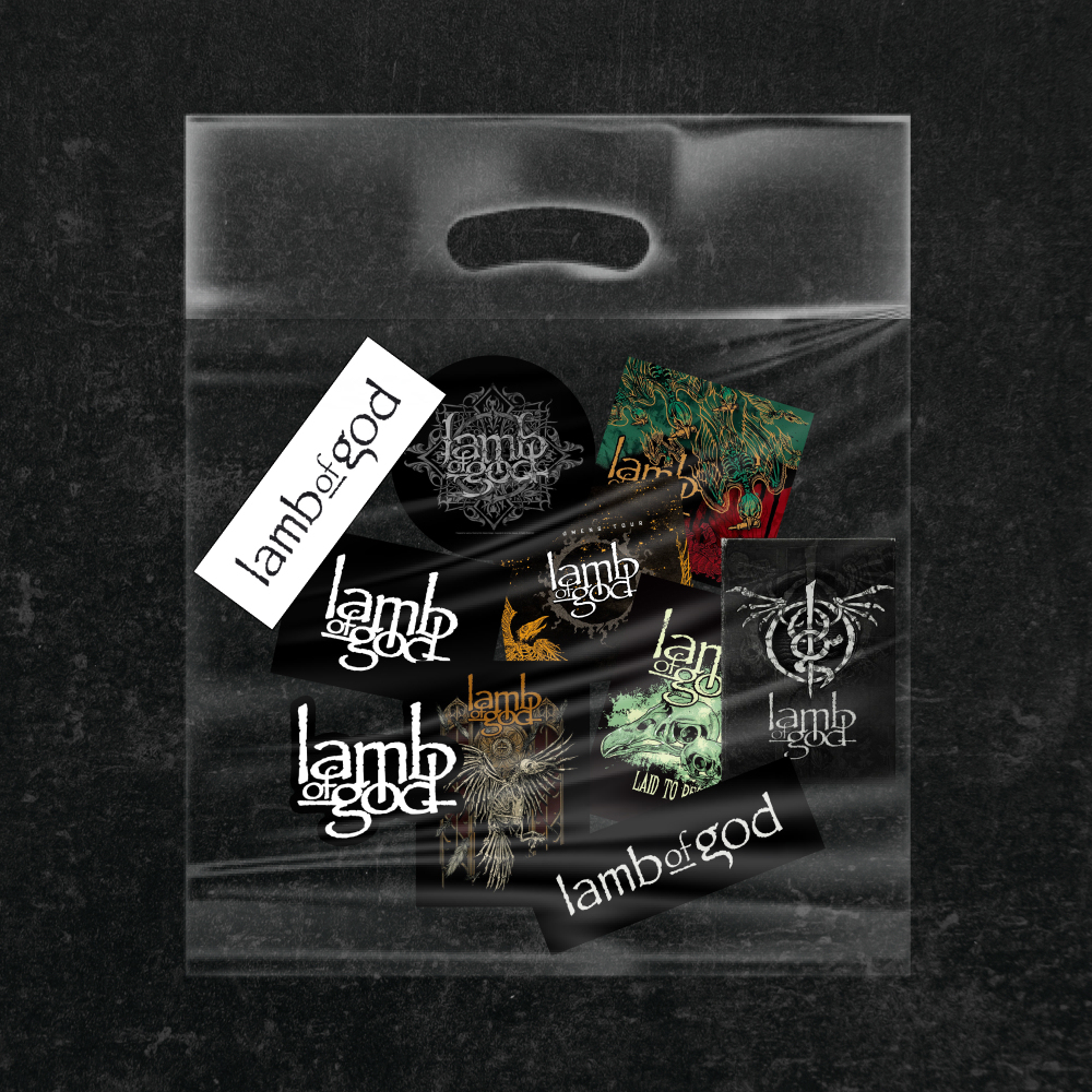 สติ๊กเกอร์กันน้ําไวนิลโลหะ Lamb of God Band - 10 ชิ้น