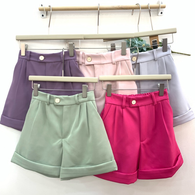 BAMBI SHORT (CLN01) ONE BUTTON TALENT BANGKOK BRAND / READY IMPORTED BANGKOK กางเกงผู้หญิง