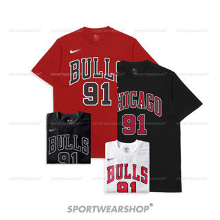 เสื้อยืดบาสเก็ตบอล พิมพ์ลาย Chicago BULLS No 91 DENNIS RODMAN NBA สําหรับผู้ชาย และผู้หญิง