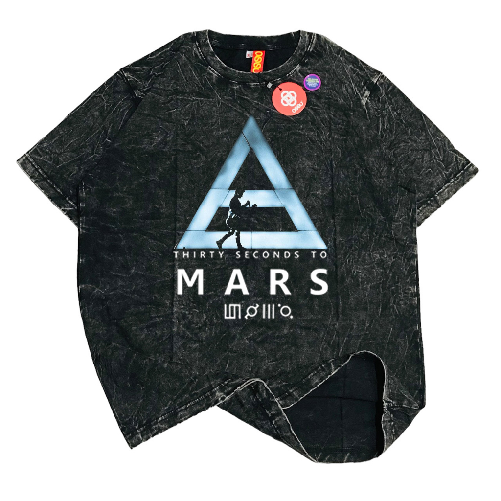 OSSU TSHIRT BAND THIRTY SECONDS TO MARS TRIANGLE LIGHT | เสื้อยืด BAND 30 SECONDS TO MARS