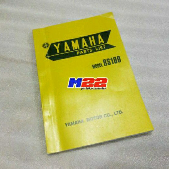คู่มือหนังสือชิ้นส่วน แคตตาล็อก สําเนาภาพถ่าย Yamaha RS 100 RS100