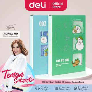 Deli กระดาษโน้ตเตือนความจํา 100 แผ่น A7 21757