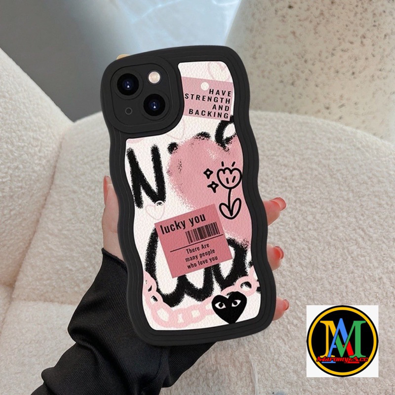 M023 SOFT CASE CUTE WAVE LOVE REALME 5 5i 5S C1 C2 C3 C11 2020 C11 2021 C20 C20A C12 C15 7i C17 C25 