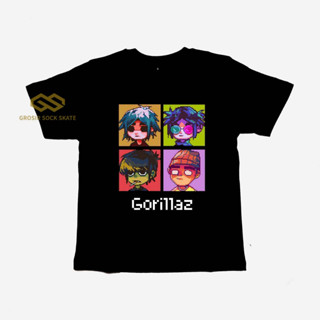 เสื้อยืด พิมพ์ลาย GORILAZ Music สําหรับเด็กอายุ 1-12 ปี