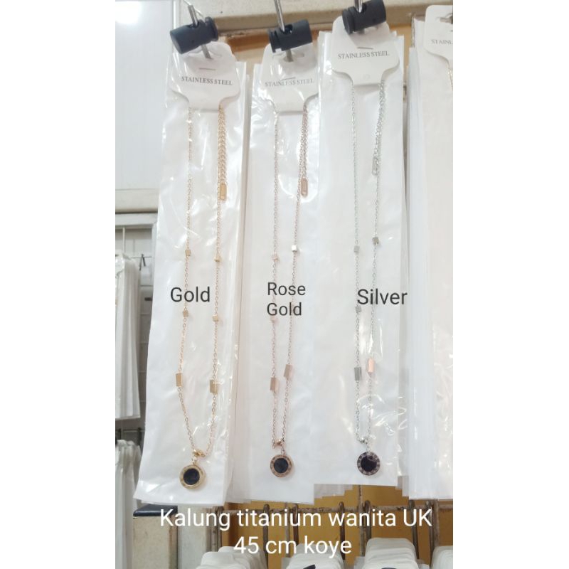 RJ80. สร้อยคอไทเทเนียมผู้หญิงขนาด 45 ซม. โคเย