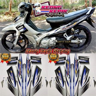 สติกเกอร์ สีเงิน สีฟ้า สําหรับติดตกแต่งรถจักรยานยนต์ Yamaha JUPITER Z BURHAN 2007