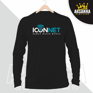 เสื้อยืดแขนยาว ผ้าฝ้าย ลาย Iconnet PLN And PLN สไตล์อินโดนีเซีย 30S