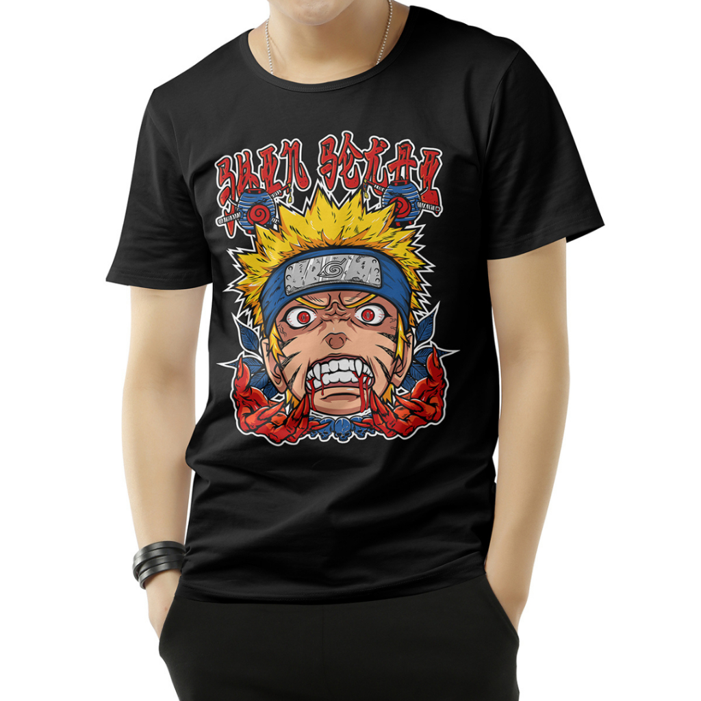 HOOKA เสื้อยืดอนิเมะ Distro Naruto Uzumaki