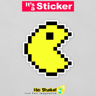 สติกเกอร์ไวนิล Heishaka Pacman Pixel กันน้ํา สไตล์เรโทรคลาสสิก สําหรับติดตกแต่งเกม