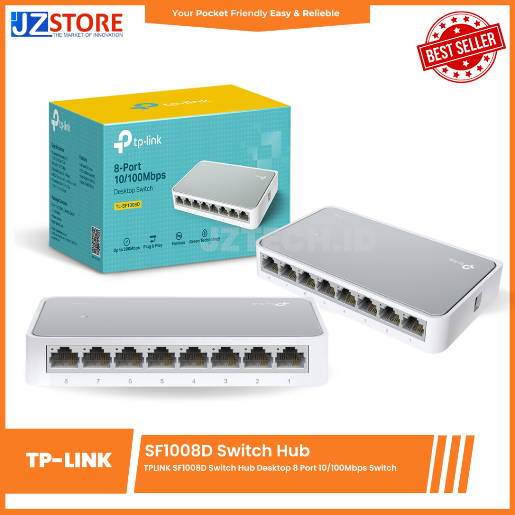 TPLINK SF1008D Desktop Hub Switch 8 Port 10/100Mbps Switch