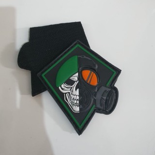 แผ่นปะยาง ลายโลโก้กะโหลก Beret Green tni velcro สําหรับตกแต่งเสื้อผ้า