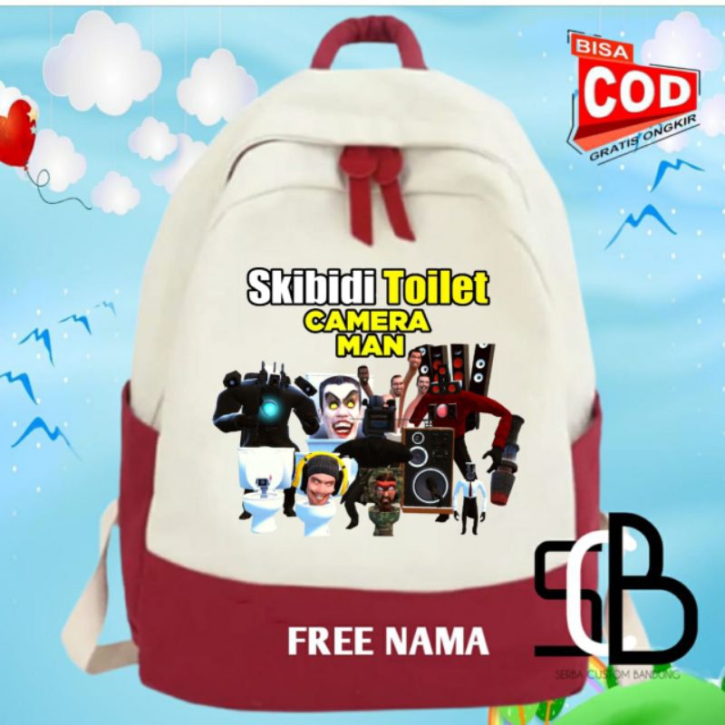 กระเป๋าเป้นักเรียน Skibidi Toilet