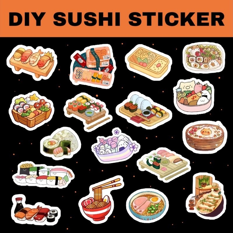สติ๊กเกอร์ SUSHI Diy