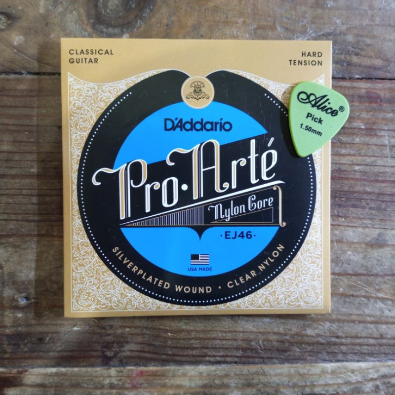 Daddario Pro Arte EJ46 Hard Tension Nylon สายกีต้าร์คลาสสิกใส - ปิ๊กฟรี